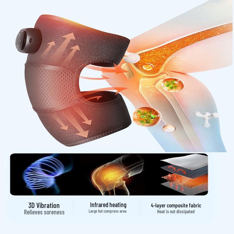 Smart Heated Vibration Knee Massager