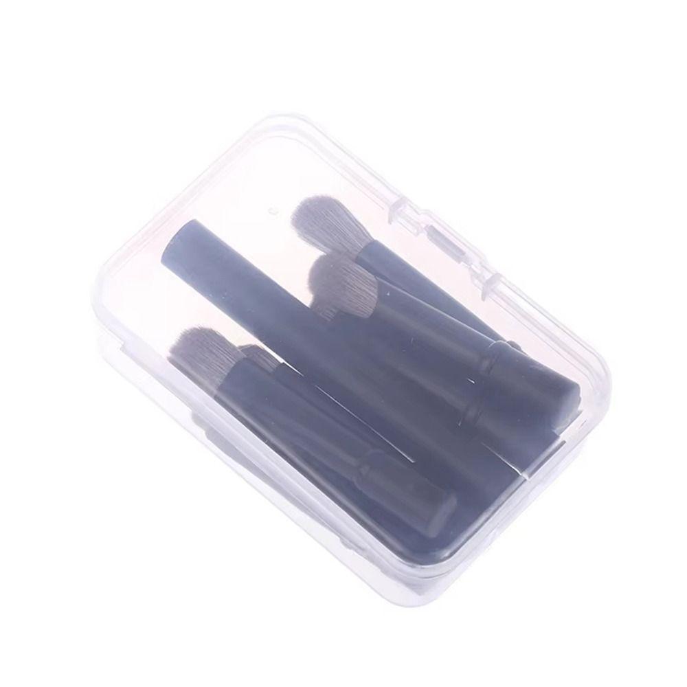 1Set New Contour Concealer Mini Makeup Brush Set Double Ended Detachable Eyeshadow Brush With Box 6 In 1 Cosmetic Tool Travel