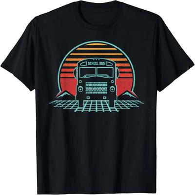 School Bus Driver Retro Vintage 80s Style Gift T-Shirt