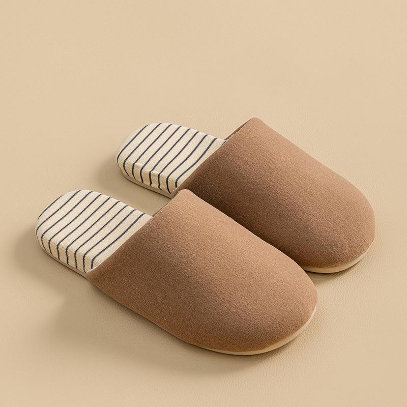 Cixi cotton slippers soft bottom silent season home indoor warm non-slip plush cotton slippers