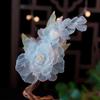Pearl Silk Flower Hairpin Tassel Hanfu Headwear Elegant Ancient Hair Clip  Jewelry