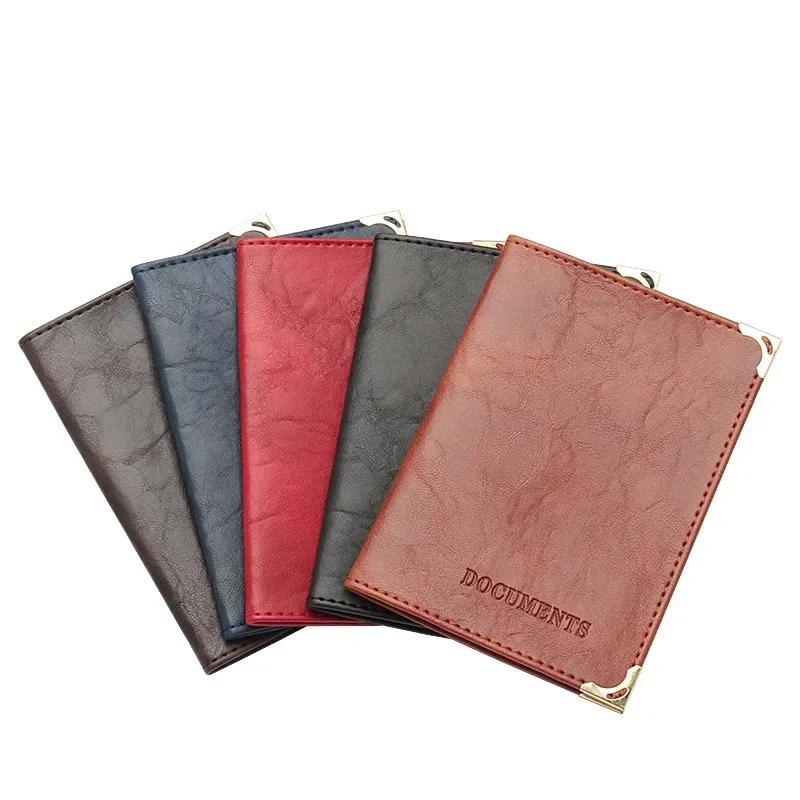 Vintage Auto Driver License Cover Unisex Formal Bag PU Leather Solid Cover For Car Driving Documents Card Credit Holder Case