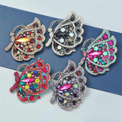 Schmetterlingsbrosche für Frauen, Vintage, Perle, mehrfarbiger Strass, süßes Insekt, Hochzeit, lässige Brosche, Nadel