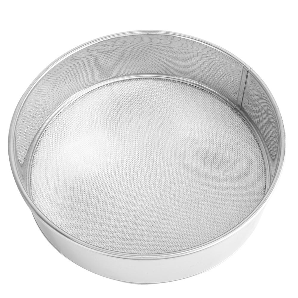 Stainless Steel Fine Mesh Round Handheld Silver Manual Flour Sifter  Baking Prep