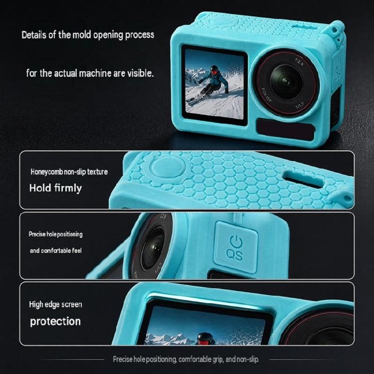 Action Camera Protective Case for Action 5Pro with Lens Cover Lanyard for Outdoor Cycling and Hiking Recording