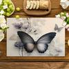 4pcs/Simple and Fresh Butterfly, Modern and Fashionable Western Food Decoration Kitchen Table Placemat, Plate and Bowl Mat, Tea Cup Mat