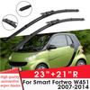 Car Wiper Blade Blades For Smart Fortwo W451 2007-2014 23"+21"R Windshield Windscreen Clean Naturl Rubber Cars Wipers