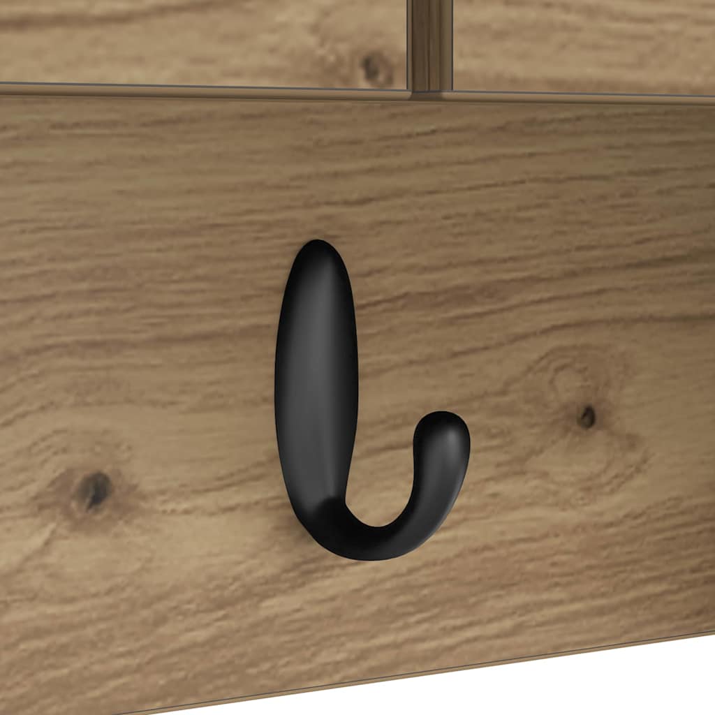 wall mounted nightstand with door Artisan Oak 80 x 20 x 30 cm