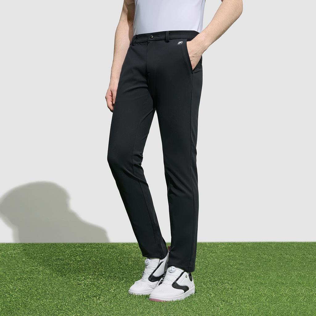 FILA Solid Color Straight Leg Golf Pants Men bottoms Deep-Black A11M315603FBK