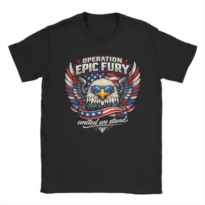 Operation Epic Fury 100 Baumwoll T-Shirt für Herren Sommer Streetwear T-Shirts Rundhals Neuheit T-Shirt Oversized Günstige Kleidung