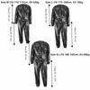 Tuta da Sauna in PVC Polsini Elastici Abbigliamento da Allenamento Set Fitness Leggero Ciclismo