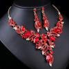 Ensemble Collier Boucles d'oreilles Strass Cristal Mariage Fête Costume Bijoux Accessoires