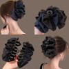 Elegant Women Bow Hair Claw Clips Double-sided Large Satin Shark Hair Claw Solid Bowknot Hairpins Barrettes Hair Accessories