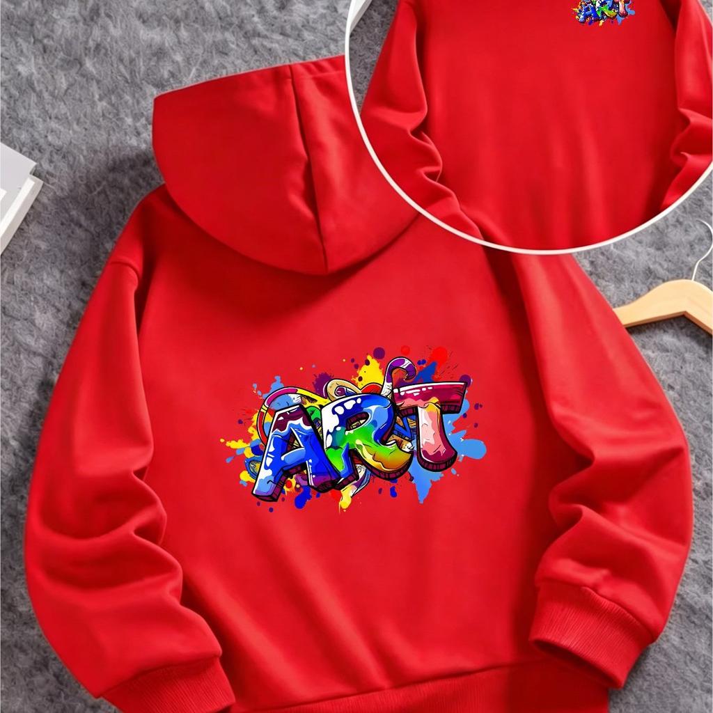 Autumn/Winter Christmas Hooded Sweatshirt, Loose Casual Printed Jacket for Boys and Girls, Trendy Casual Hoodie
