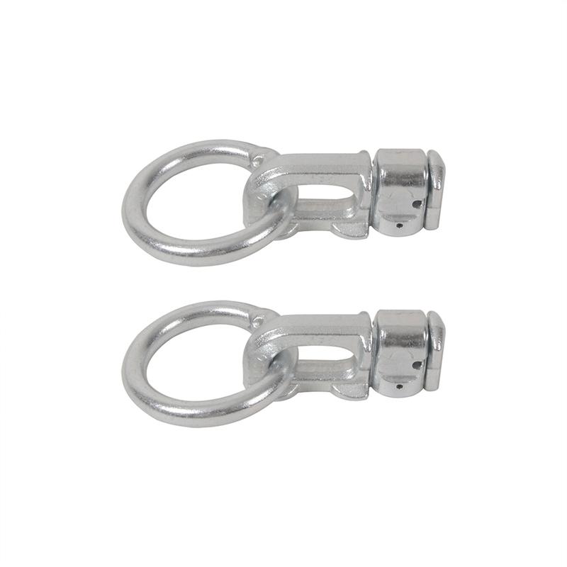 2PCS L-Track Double Stud Tie Down Fitting With O Ring Fixed Anchor Point Tie Down Strap Accessories