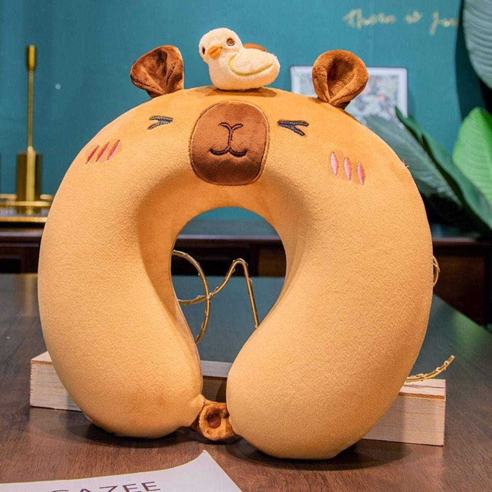 Animal Neck Support Cushion Double-sided Napping Headrest Pad Travel U-Shaped Pillow  Home