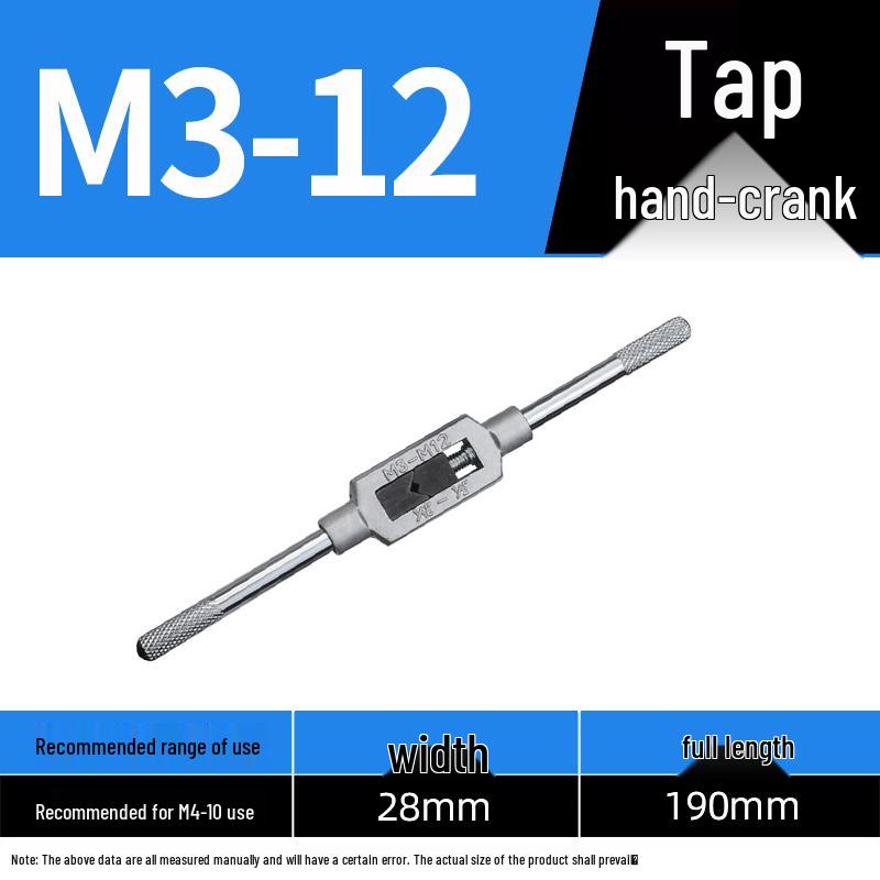 Manual Ratchet Hand Tap Wrench Set for Threading and Reaming