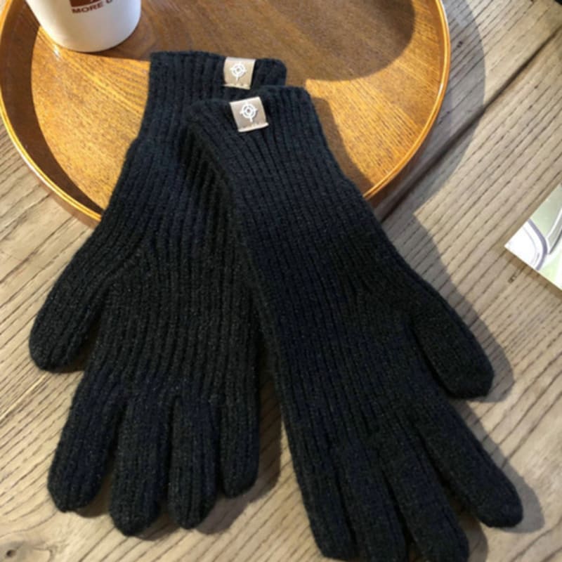 LALA Pletené rukavice na zápästie s dotykovými prstami