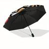 1pc Tiger Mask Automatic Opening/closing Umbrella with Auto Open/Close, Windproof, Foldable Sunshade yy250811118