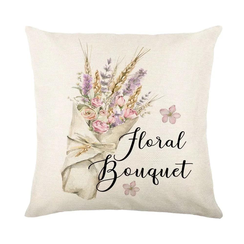 Vintage Poster Lavender Print Collection Polyester Pillowcase Pillowcase Pillowcase Home Decor Lathe Bedding