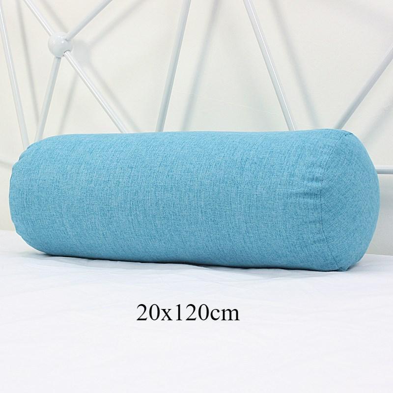 Long Pillow for Beds Cylinder Support Waist Leg Cushion Simple Solid Color Sun Lounger Backrest Pad Home Office Decor