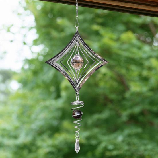 3D Wind Spinner Highly Reflective Metal Bird Deterrents To Scare Birds Away Mirrored Hanging Heart Butterfly Wind Spinner for Outside Garden Yard