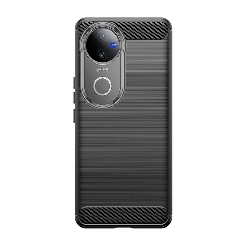 For Vivo V50 Case Cover For Vivo V50 Capas Carbon Fibre Phone Bumper Shockproof Back TPU Soft For Cover Vivo V50 VivoV50 Fundas