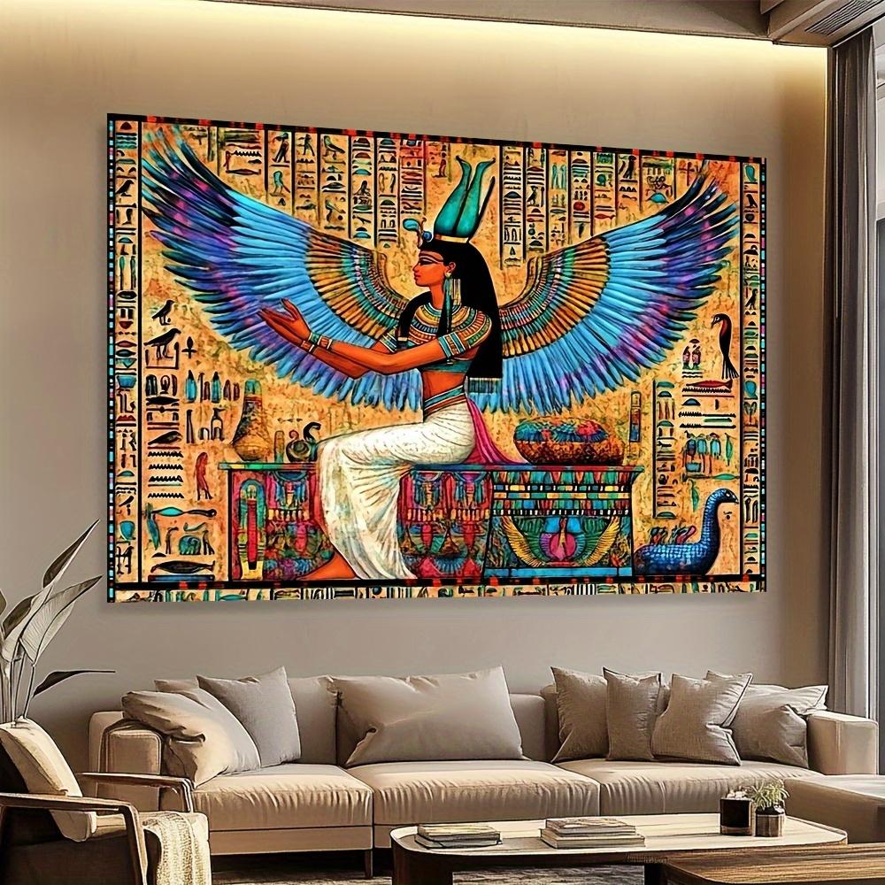 1pc vibrant Egyptian themed tapestry - lightweight and easy to hang