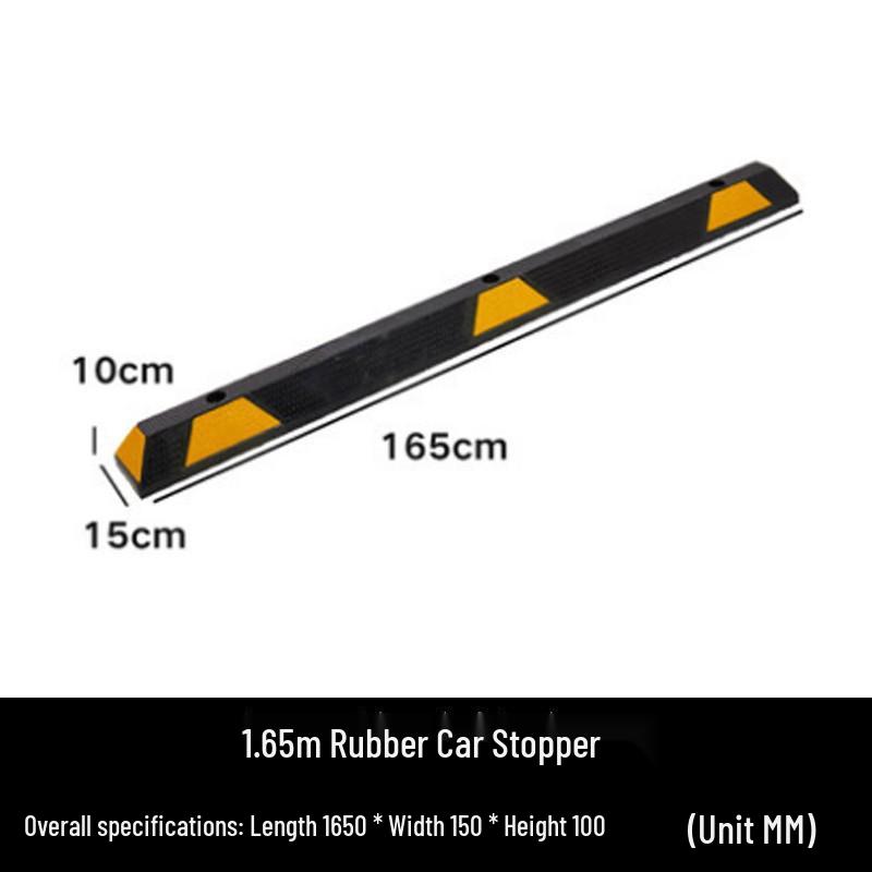 Rubber & Plastic Wheel Chock: Anti-Collision Parking Stopper for Garage and Reversing.
