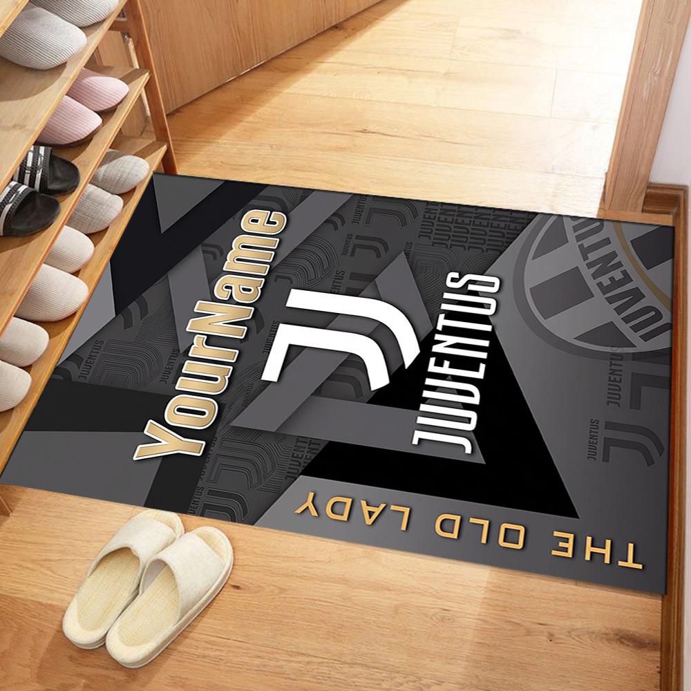 Juventus Personalized Name Area Rug Suitable for Entryway Playrooms Living Rooms Bedrooms Antislip Carpet Anime Office Decor Best for Christmas