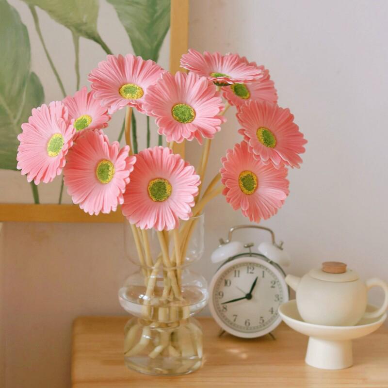 1/5Pcs Artificial Chrysanthemum Flowers Plants Fake Sunflower Flower Arrangement Floral Ornament Living Rooms Home Wedding Decor