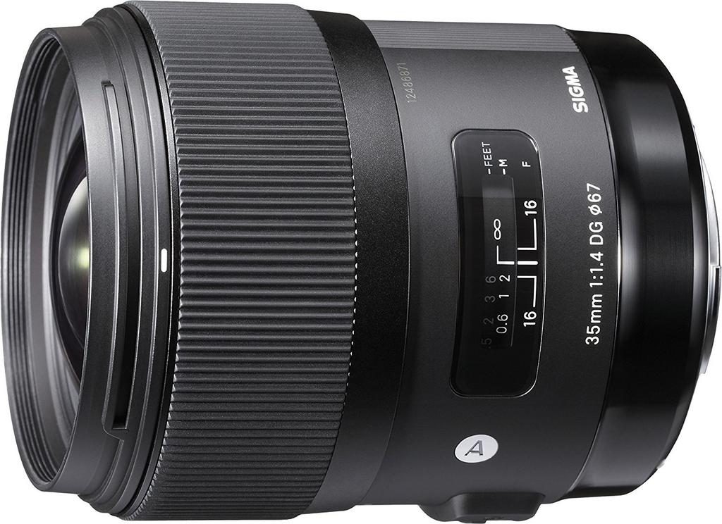 Sigma 35mm DG HSM Lens for Nikon Art SLR Cameras F1.4 F-Mount, Wide-Angle, Full-Frame