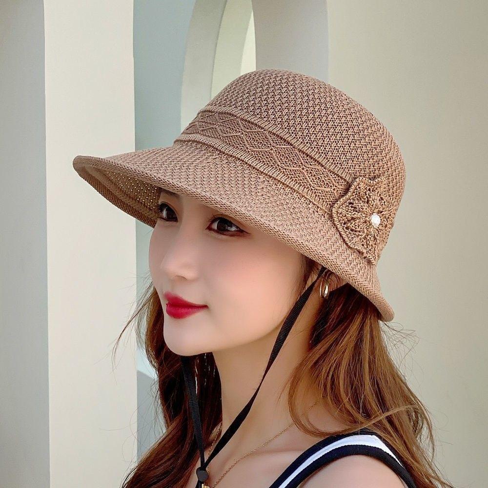 Summer Women's Hat Fresh Sunshade Hat Grass Hat Fisherman Hat Simple and Versatile Sun Hat Women