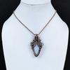 Rainbow Moonstone Pendant Gemstone Jewelry, 999 Copper Wire Wrapped Pendant, Handmade Beautiful Jewelry Pendant