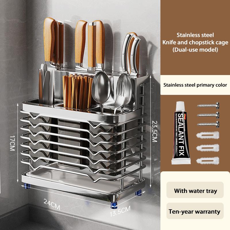 Stainless Steel Fork Chopstick Drain Storage Rack Chopsticks Spoons Drainer Basket Flatware Storage Drainer Kitchen Organizer