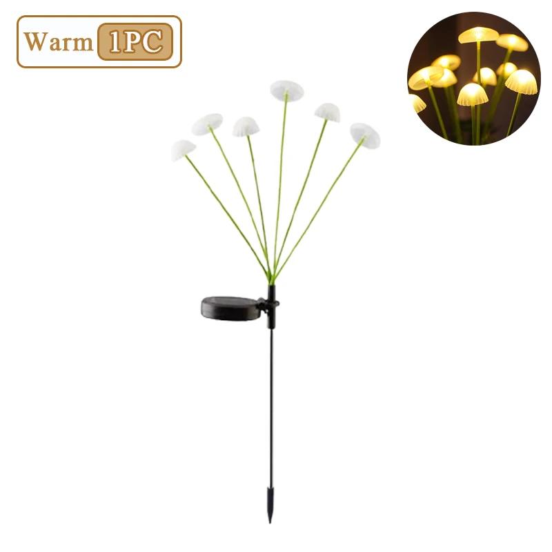 

1PC 6LED Mushroom Light Jellyfish Lamp Outdoor Waterproof Solar Garden Lamp for Villa Garden Courtyard Park Decor Lamp