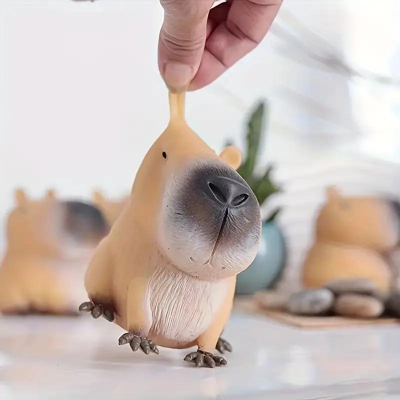 Squishy Cute Capybara Squeezing Toy Soft Relax Animal Fidget for Adults Fun Toys Halloween Christmas Holiday Party Gifts
