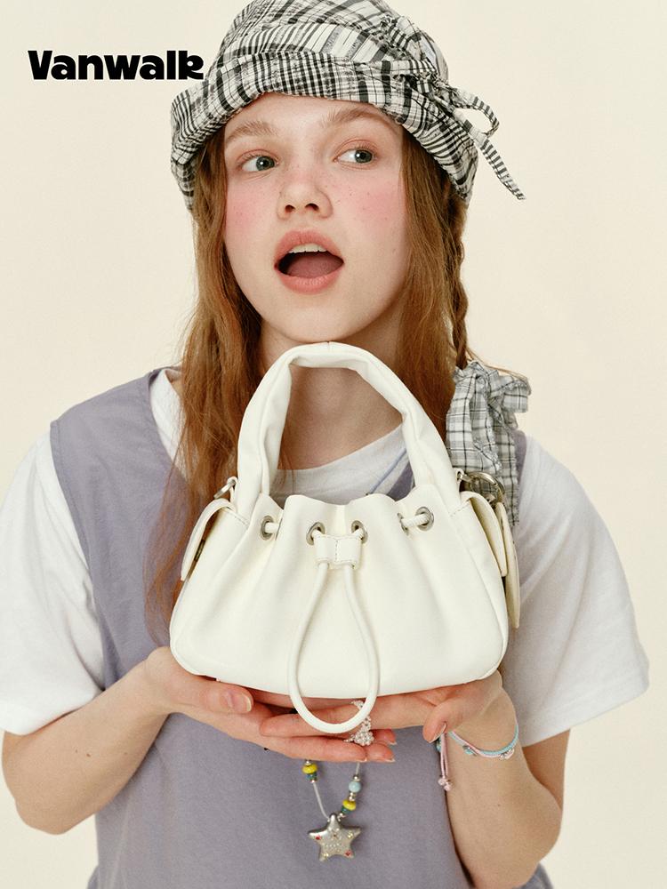 Vanwalk Mochi Leather Tote Bag [White]