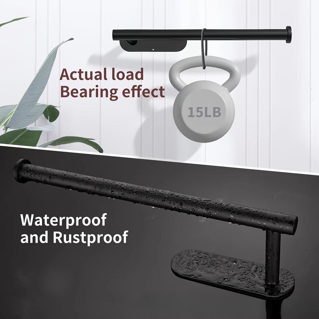 Stainless Steel Kitchen Paper Towel Holder No Drilling Self Adhesive Cabinet Storage Accessories Tissue Rack Toilet Roll Storage