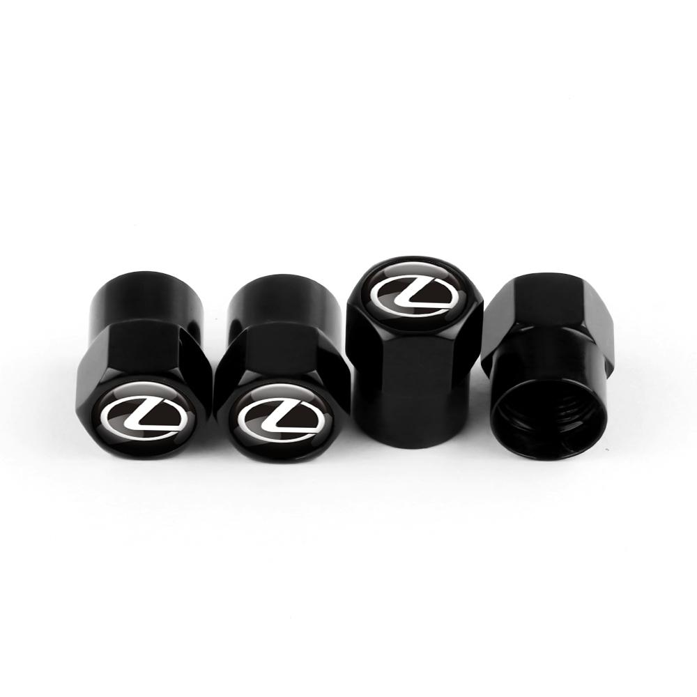 4Pcs Aluminium Car Wheel Tire Valve Cover Dust-proof Decorative Caps Accessories For Lexus RX350 IS250 IS350 GX460 ES350 GS350CE7 