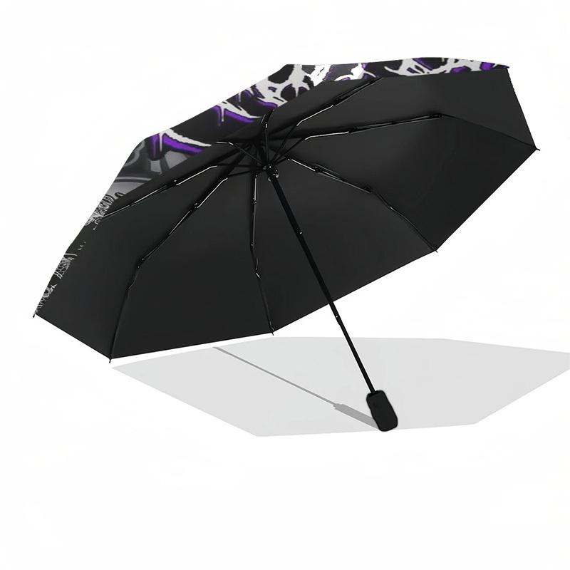 1pc Devil Run Automatic Open, Windproof, Compact Travel Umbrella, Gift for Birthday, Christmas, Business 93055