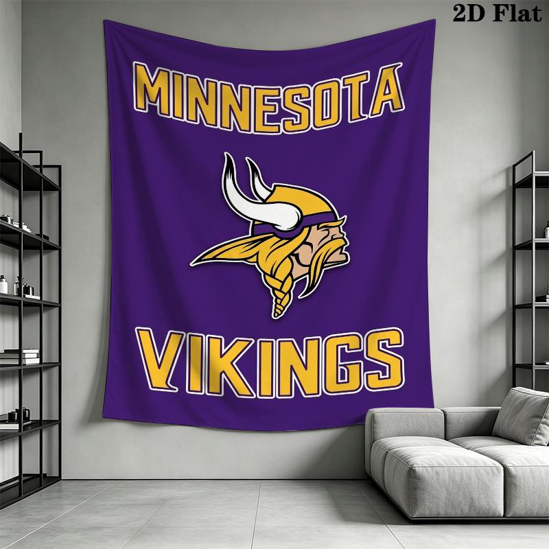 Minnesota Vikings Duvar Gobleni Estetik Duvar Askısı Baskılı Kumaş Battaniye Yatak Odası Oturma Odası Ev Dekorasyonu için Dekoratif Goblenler