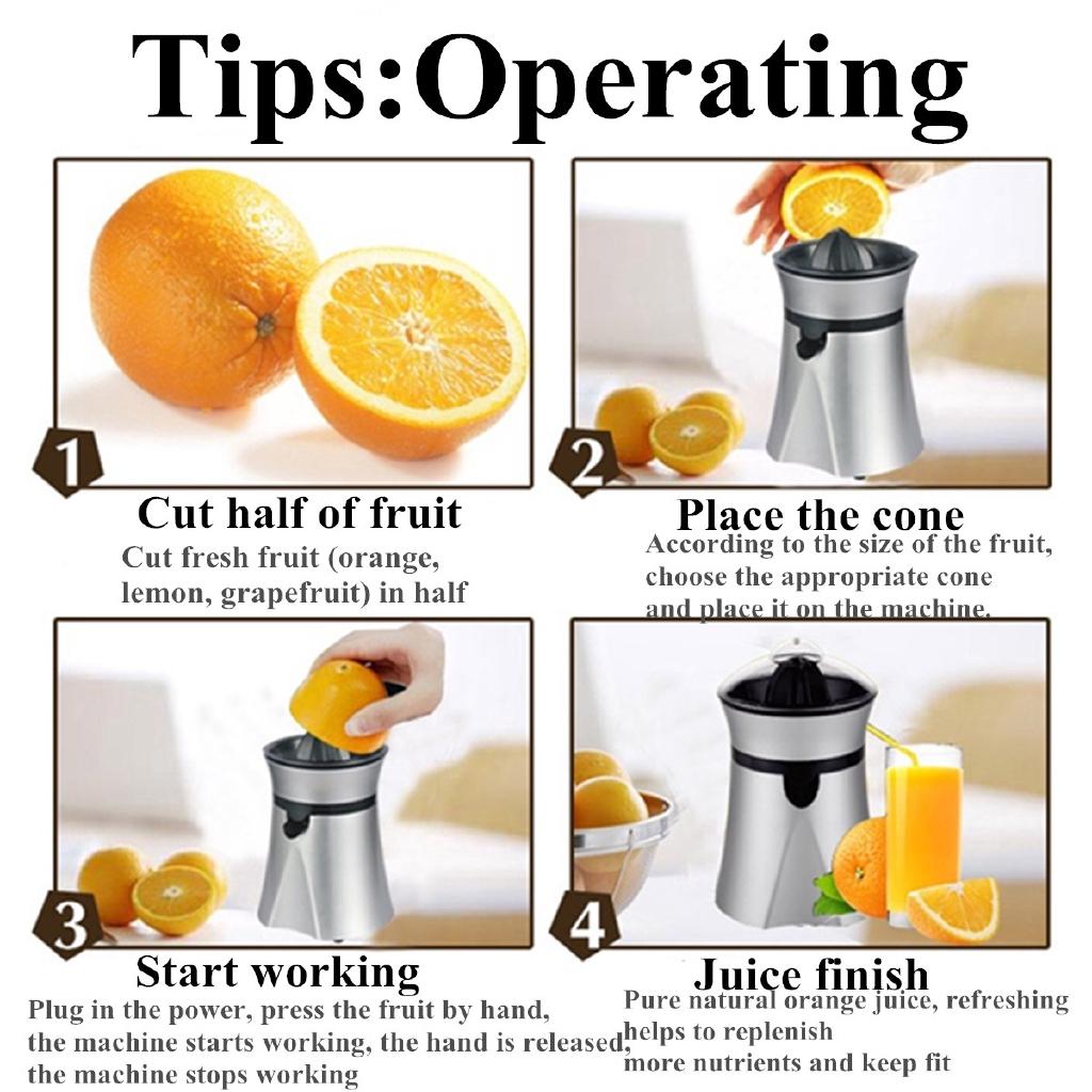 200W Stainless steel Fruit Squeezer Extractor Juice Presser Fruit Drinking Machine Electric Juicer