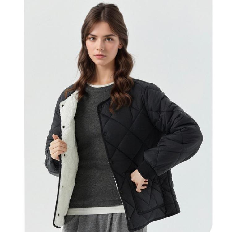 Fashionable Plus Size Women Winter Jacket Warm Thickened Versatile Lightweight Long Sleeve Comfortable Elegant