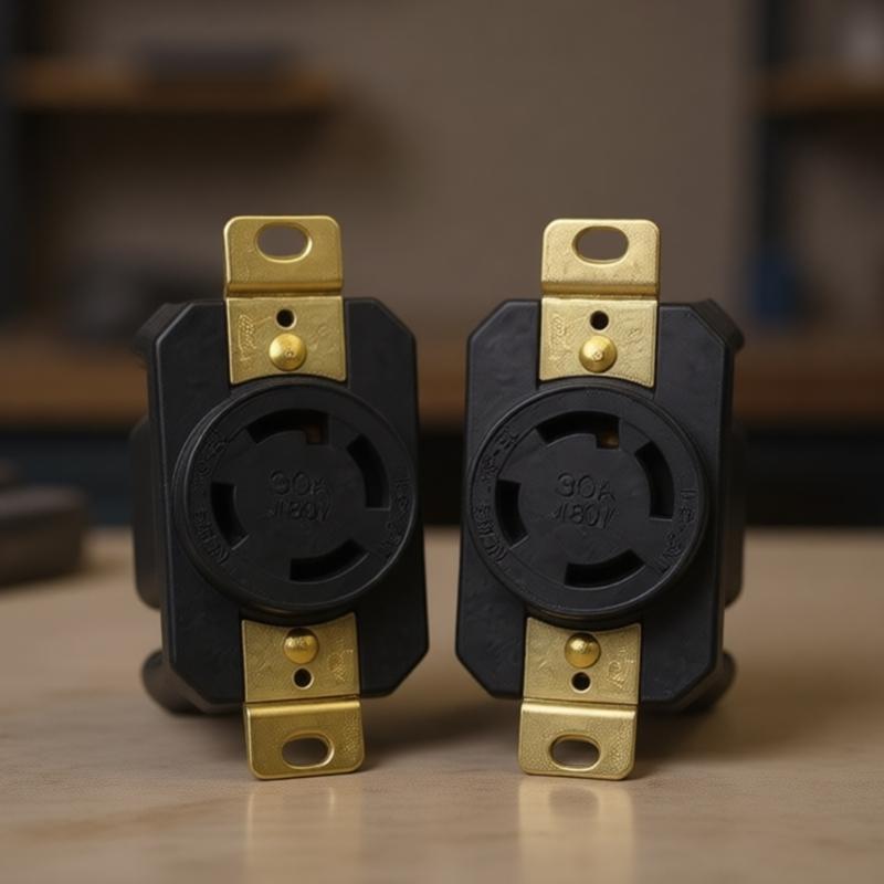 2Pcs 30R Locking Power Connector 480 Voltage 30Amp Strong Generator Port for Heavy Duty Generator Applications