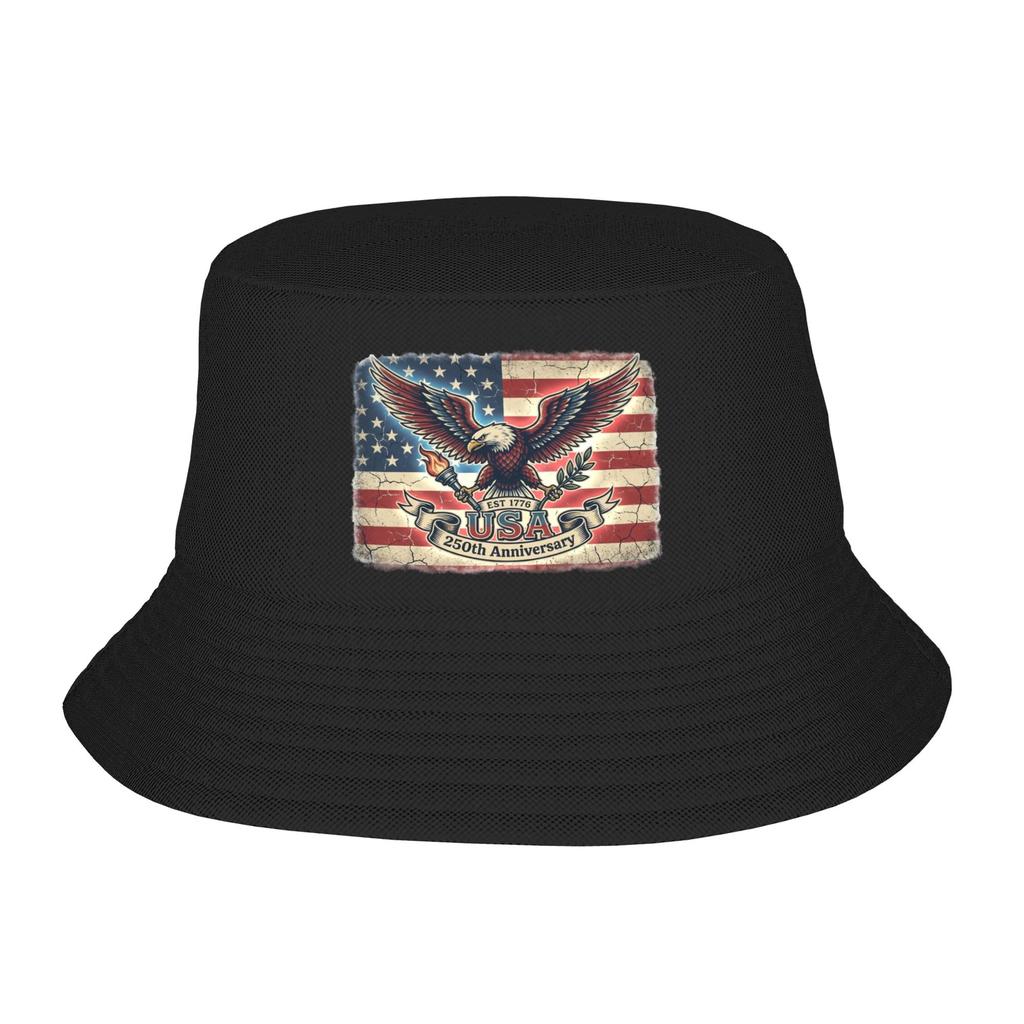 Unisex Harajuku Iraq Flag Bucket Hats Accessories Bob Hats For Vocation Getaway Headwear Lightweight