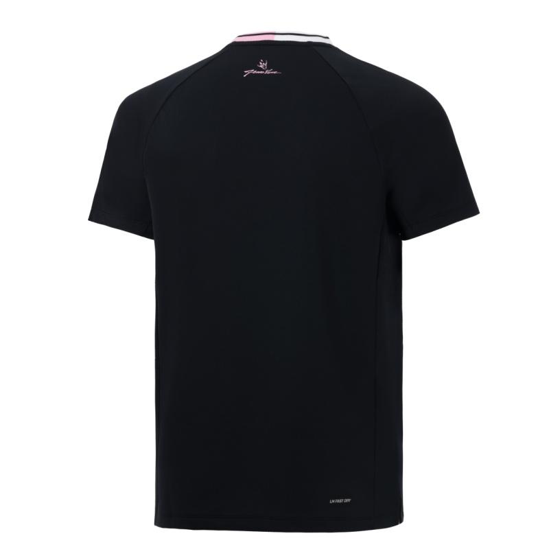 Men's Li-Ning Badminton Collection Badminton Jerseys Unisex Obsidian Black V-neck Thin