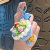 Handmade Crochet Rose Keychain Ornament - Valentine's Day Gift