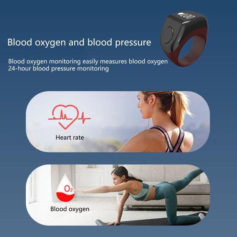 Intelligent Electronic Finger Rings Counter With Heart Rate And Blood Oxygen Monitoring For Religious Ceremonies Prayer