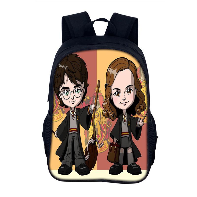 Harry Potter Student Backpack Nylon School Bag With Padded Laptop Compartment For Boys And Girls
